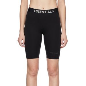 {fear of god essentials} black bike shorts